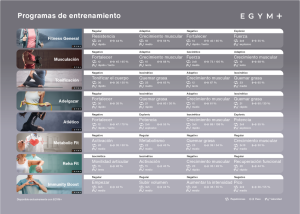 Programas de entrenamiento con los equipos Egym